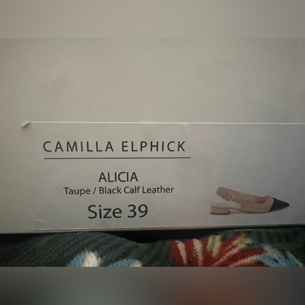 Camilla Elphick 'Alicia' Slingback Flats in Taupe/Black-ASO Kate Middleton (39) - Picture 9 of 13